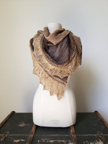 Faded Linen Shawl Knit Pattern