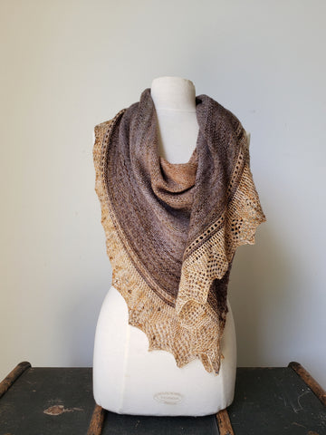 Faded Linen Shawl Knit Pattern