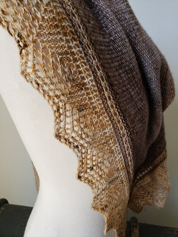 Faded Linen Shawl Knit Pattern