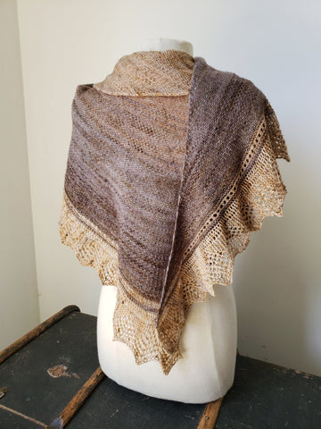 Faded Linen Shawl Knit Pattern