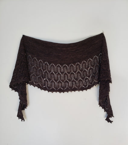 Cofaidh Knit Shawl Pattern by Nat Raedwulf Wolf & Faun Knits